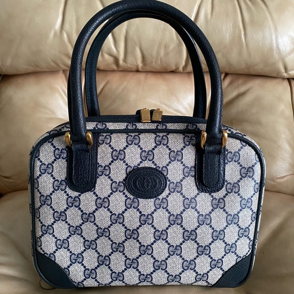 Gucci Handbags - COA Gucci Vintage Mini Satchel GG Monogram Authentic Top Handle